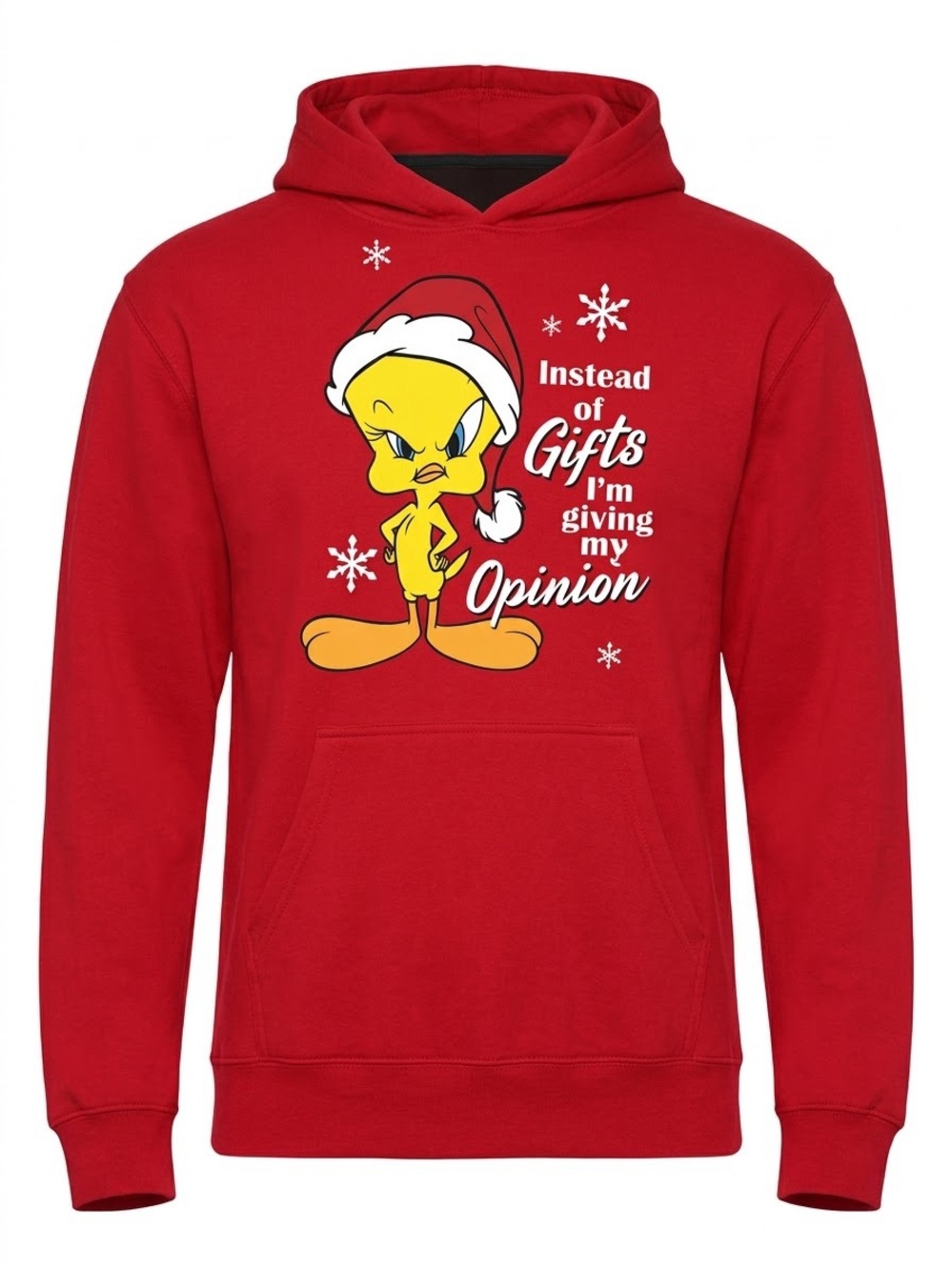Warner Bros. Red Tweety Holiday Crewneck Hoodiem